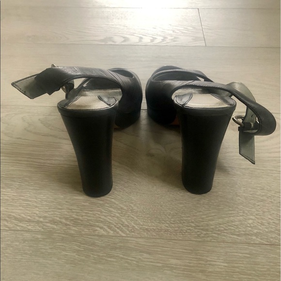 Kenneth Cole Reaction Leather Slingback Peep Heels - Picture 15 of 16